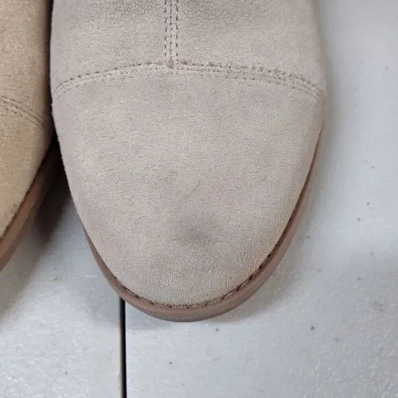 Toms Women's 10 Beige Leather Ankle Booties - Picture 6 of 10